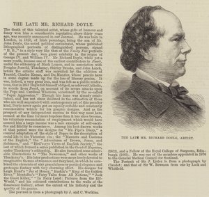 Den bortgångne herr Richard Doyle, konstnär (gravyr) av English School