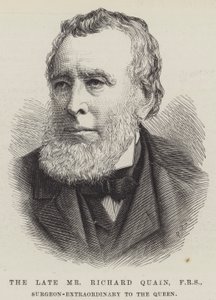 Den framlidne herr Richard Quain, FRS, kirurg-extraordinär för drottningen (gravyr) av English School