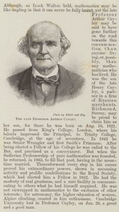 Den bortgångne professor Arthur Cayley (gravyr) av English School