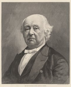 Den bortgångne professor Jowett, Master of Balliol (gravyr) av English School