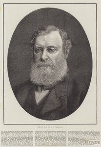 Den framlidne högern W E Forster, MP (gravyr) av English School