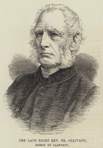 Den framlidne höger pastor Dr Ollivant, biskop av Llandaff (gravyr) av English School