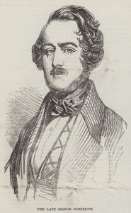 Den avlidne signor Donizetti (gravyr) av English School