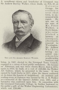 Den bortgångne Sir Andrew Barclay Walker (gravyr) av English School