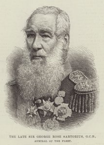 Den framlidne Sir George Rose Sartorius, GCB, flottans amiral (gravyr) av English School