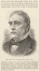Den framlidne Sir William Gull, MD, FRS (gravyr) av English School