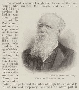 Den framlidne Viscount Gough (gravyr) av English School