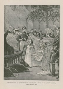 Drottning Victorias och Prins Alberts äktenskap av English School