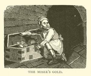 Snålens guld (träsnitt) av English School