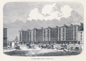 Modellen logi hus, Farringdon Road, London av English School