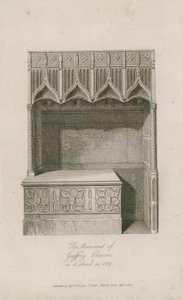 Geoffrey Chaucers monument av English School