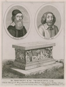 Monumentet av Tradescants på kyrkgården i St Mary, Lambeth av English School