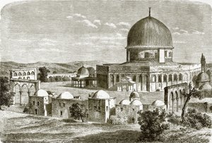 Moskén i Omar - platsen för templet i Jerusalem av English School