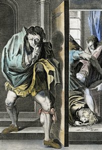 Mordet på kung Edvard 5 och hans bror i tornet av Richard Plantagenet, sedermera kung Richard 3 av English School