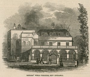 Den nya entrén till Sadlers Wells Theatre, London av English School