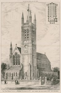 Den nya församlingskyrkan St Paul, Hammersmith av English School