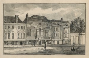 Den gamla kungliga akademin i Pall Mall (wc på papper) av English School