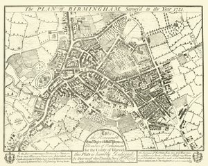 Birminghams plan, undersökt år 1731 av English School