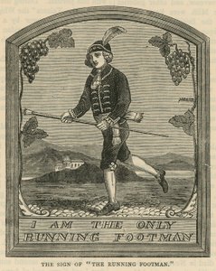 Tecken på The Running Footman av English School