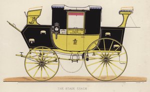 Scencoachen (färg litho) av English School