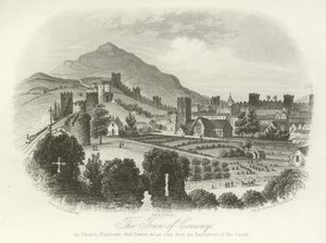 Staden Conwy, norra Wales av English School