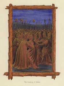 Judas förräderi (färg litho) av English School