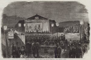 "Theatre des Zouaves," i det franska lägret, före Sebastopol (gravyr) av English School