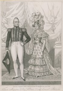 Deras majestäter kung William IV och drottning Adelaide av English School