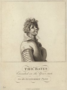 Thomas Bates avrättades år 1606 för Krutplanen av English School