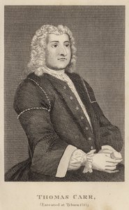 Thomas Carr, avrättad i Tyburn 1737 av English School