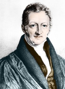 Thomas Robert Malthus (färgad gravyr) av English School