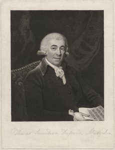 Thomas Saunders Dupuis, ca 1800 (sticksticksgravyr) av English School