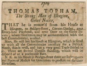 Thomas Topham, den starka mannen i Islington av English School