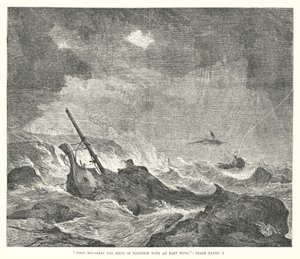 Du krossar Tarsis skepp med östanvind, Psalm XLVIII, 7 (gravyr) av English School