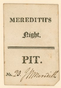 Biljett till Drury Lane Theatre, London: Merediths Night av English School