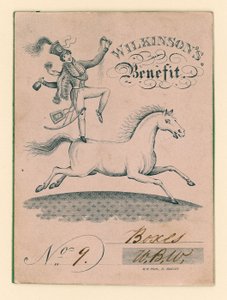 Biljett till Drury Lane Theatre, London: Wilkinsons Benefit av English School