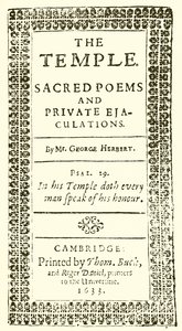 Titelsidan för George Herberts Templet av English School