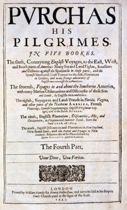 Titelsidan för Purchas his Pilgrimes av Samuel Purchas, publicerad 1625 av English School
