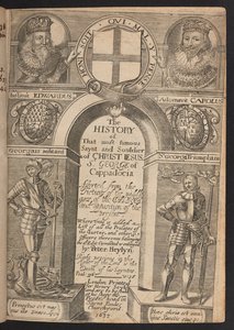 Titelsidan för "The History of St George", av Peter Heylyn av English School