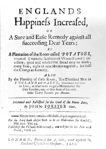 Titelsida till Englands lycka ökad av John Forster, publicerad 1664 (tryckt papper) av English School