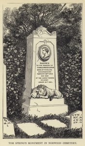 Tom Springs Monument på Norwood Cemetery av English School