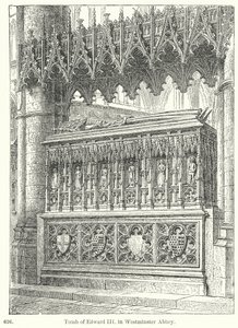 Edward III:s grav i Westminster Abbey (gravyr) av English School