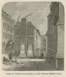 Oliver Goldsmiths grav i Inner Temple Churchyard av English School