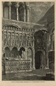 Graven av Prior Rahere, grundare av St Bartholomews Hospital av English School