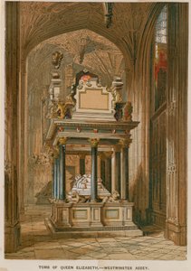 Drottning Elizabeth I:s grav i Westminster Abbey av English School