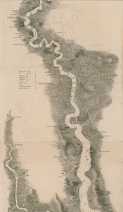 Tomblesons panoramakarta över Themsen och Medway
