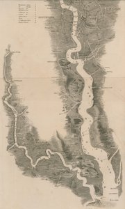 Tomblesons panoramakarta över Themsen och Medway