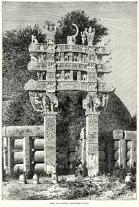 Tope av Sanchi, Norra porten (gravyr) av English School