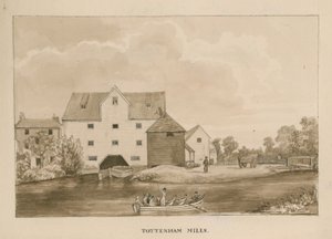 Tottenham Mills, London (wc på papper) av English School