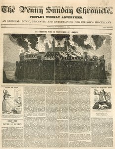 Tower of London Fire, 1841 av English School